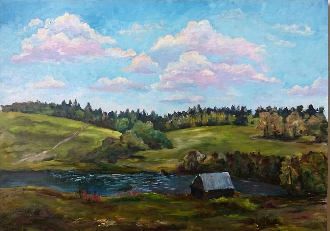eshukalova в LOOKY — Somewhere in #russia,  #oilpainting  50*70 #art #artist #nat