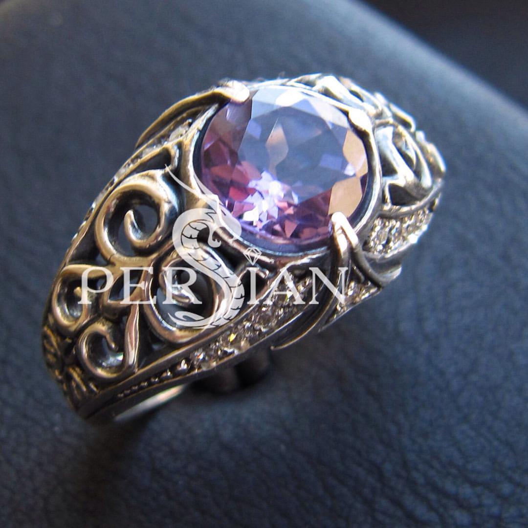 persian_jewelry_ru в LOOKY — Кольцо "Estinae" из серебра с аметистом и цирконом www.persi