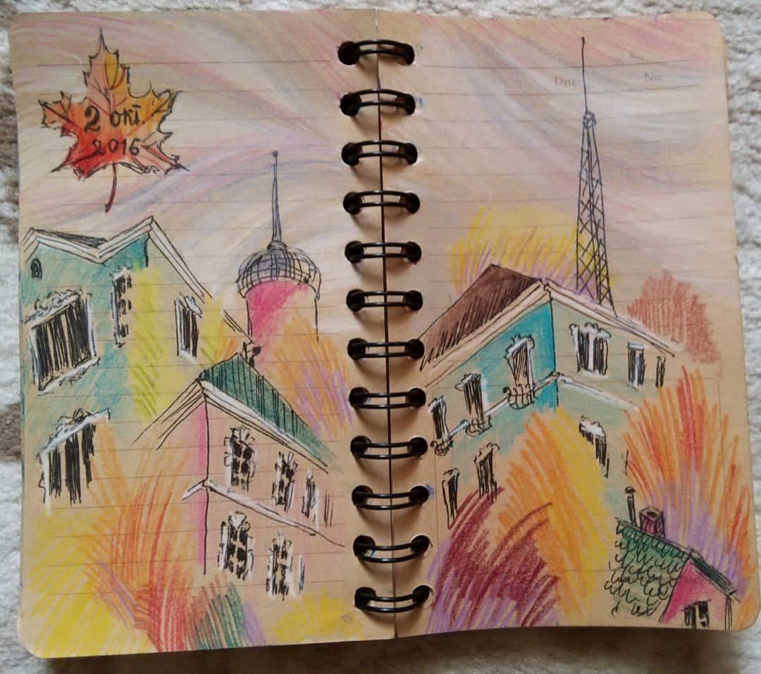 anja.trushina в LOOKY — #2октября  #блокнот  #artbook  #sketch  #осень #ЯАняart
