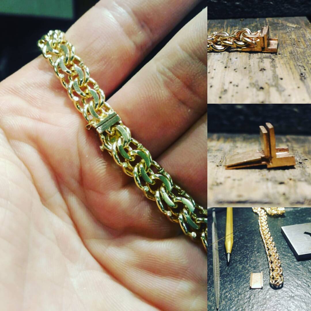 a.volodin.jeweler.engraver в LOOKY — #ручнаяработа #ювелир #бисмарк #мужскойбраслет #процесс #зол