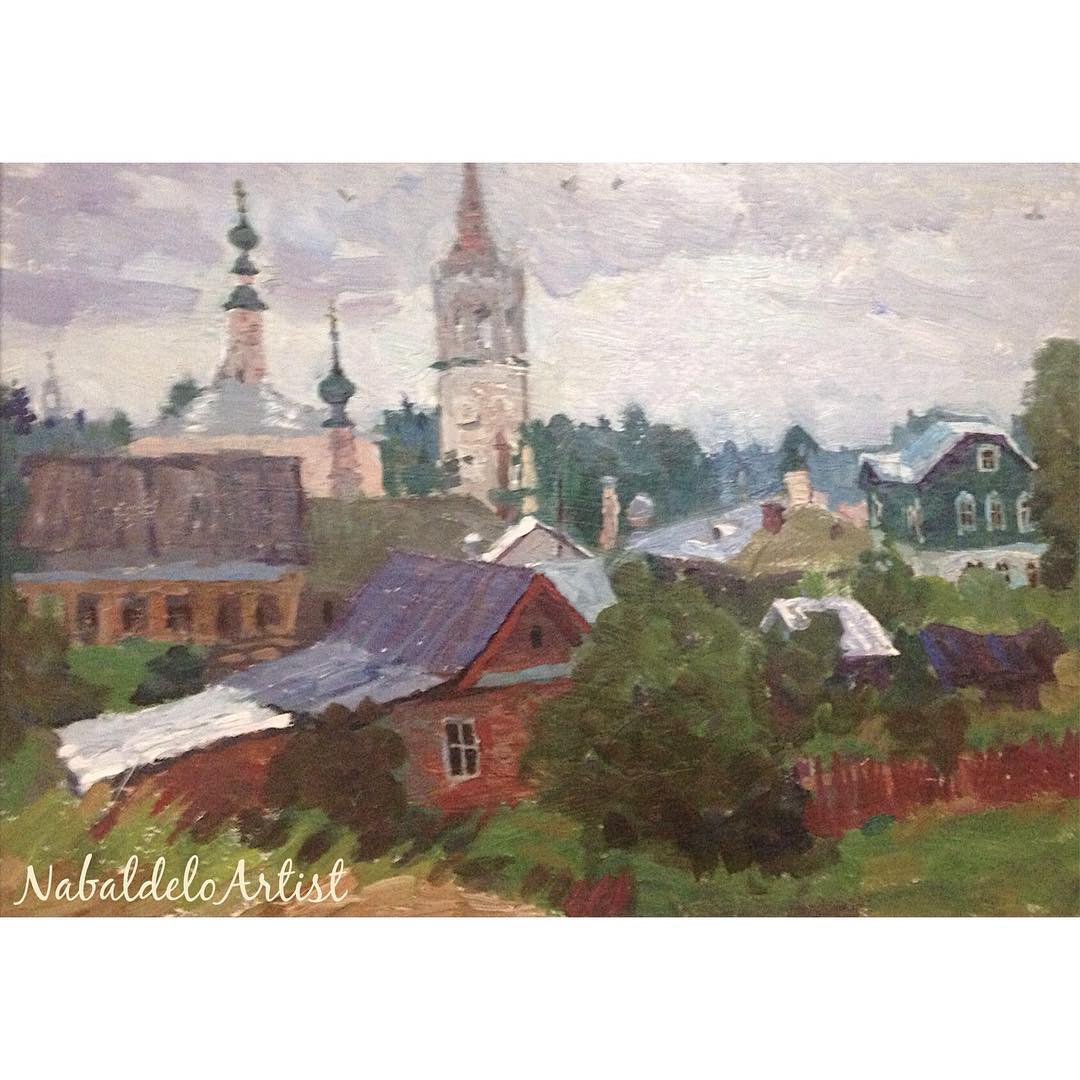 refleksandra в LOOKY — Г. Суздаль .Серия "на погосте родины" холст/масло ~20*30 худ