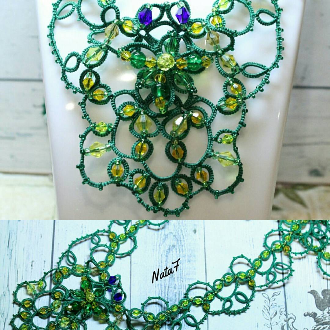 wonderlace_nataf в LOOKY — Колье "Росы"
#украшенияручнойработы #фриволите #бисер