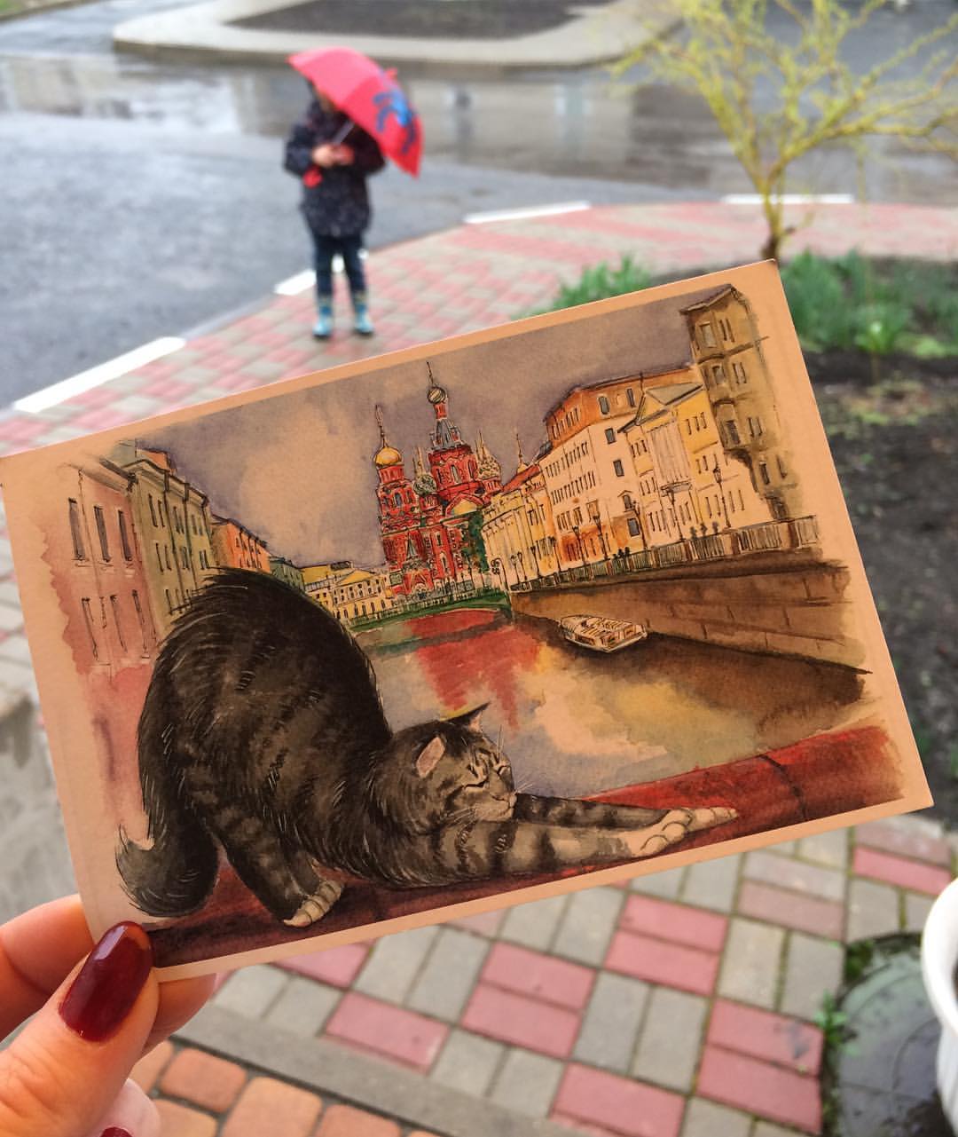 anastasiya.nsr в LOOKY — Нам с Арсюхой почту принесли!😊 Просто привет из Питера мне 