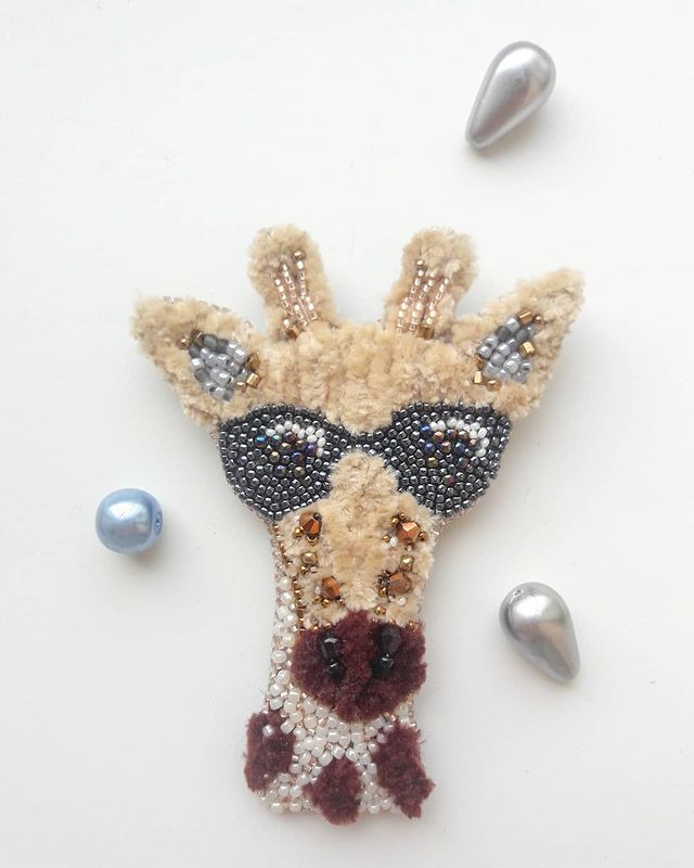 mariavasa в LOOKY. #брошьизбисера,#вышивкабисером,#ручнаяработа,#бисертохо,#brooch,#tohobeads,#handmadebrooch. Жираф выполнен по МК...