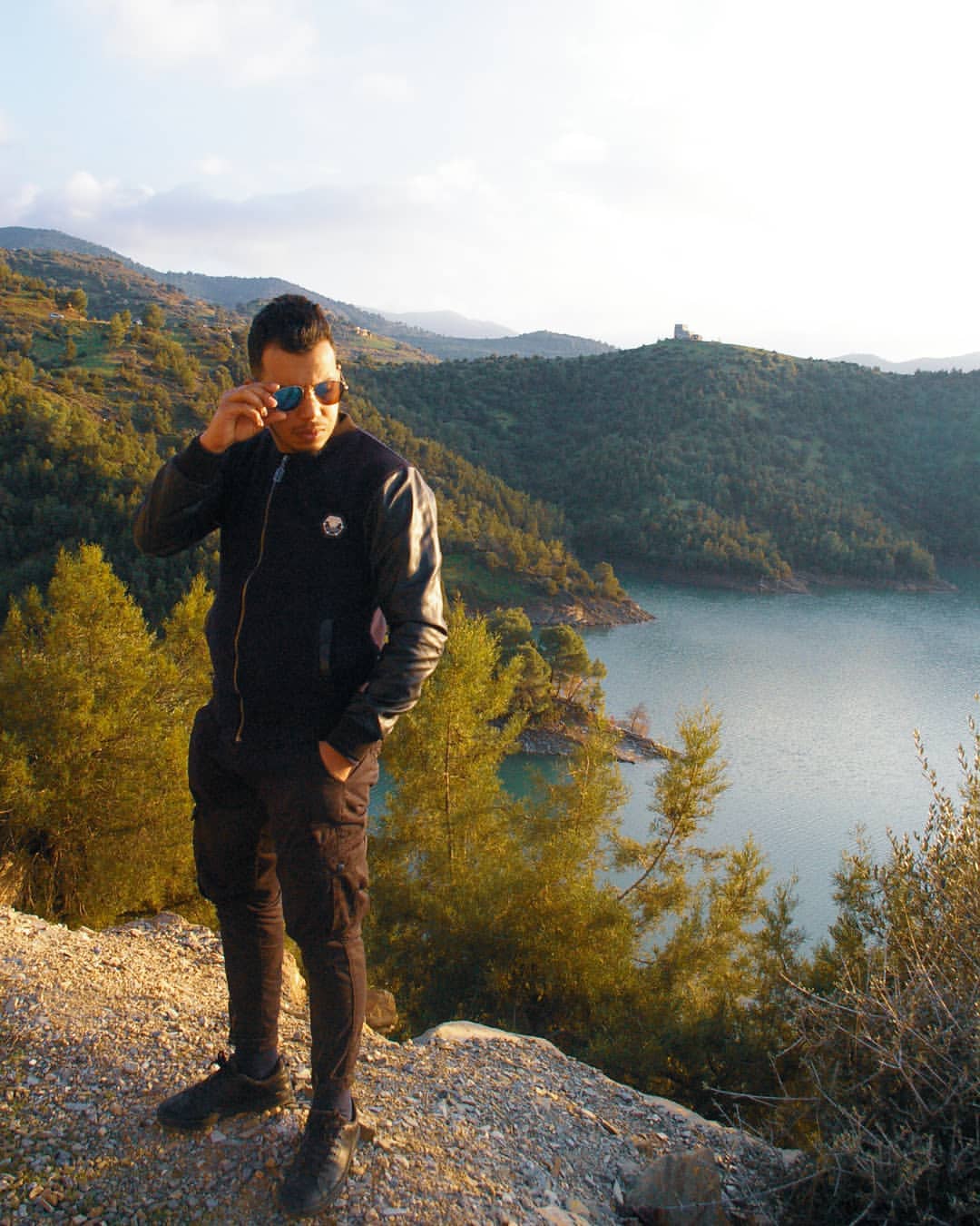above the crest