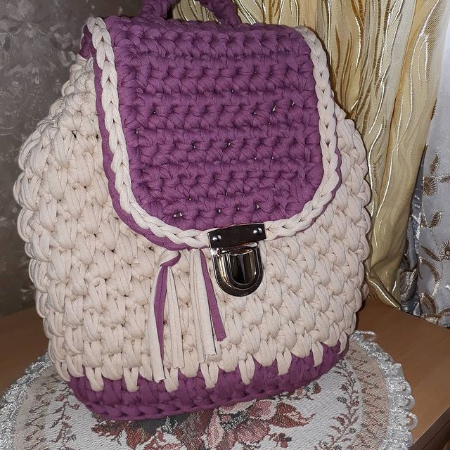 asyakassey в LOOKY. #трикотажнаяпряжабисквит,#пряжабисквит,#бисквит,#рюкзакизтрикотажнойпряжи,#рюкзак,#вязаниекрючком,#вязаниеставрополь,#ручнаяработаставрополь,#ставрополь,#мои_вязанные_работы. Попытка покорить три...