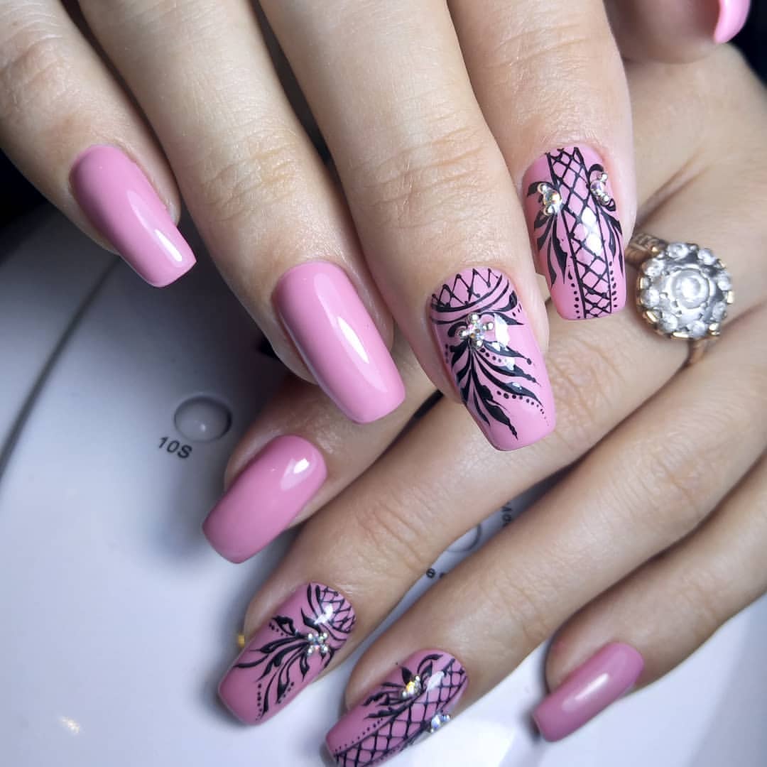 kapers_nails в LOOKY — Гелевое укрепление ногтей+комбинированный маникюр+роспись #р