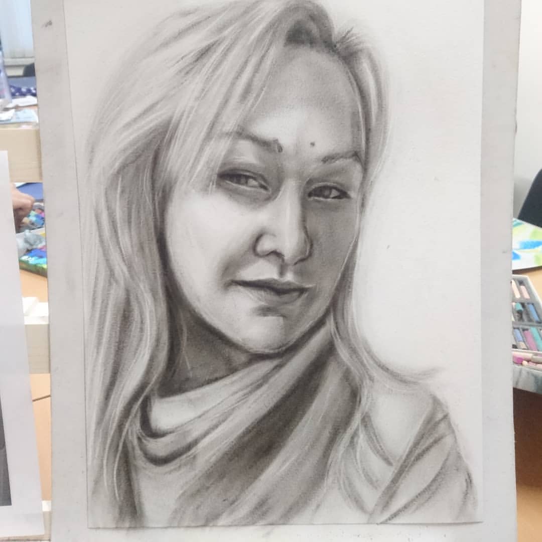 marycream_handmade в LOOKY — Попытка автопортрета. Техника сухая кисть.
Косяков наделала 