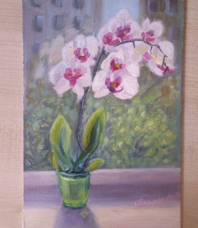 primakova.tanya.art в LOOKY. #орхидеямаслом#картинамаслом#oilpainting#живопись#натюрморт#цветымаслом#люблюрисовать#art#orhideapainting#impressionism#oilflowers. Холст на картоне, ма...
