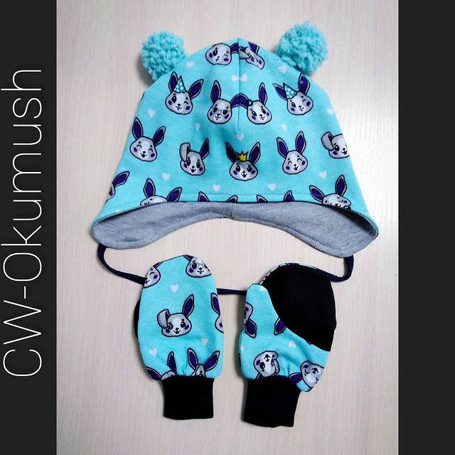 cw_okumus в LOOKY. #люблюшить,#шьюсама,#шьюдетям,#трикотаж,#шапка,#варежки,#cw_okumush,#осень2019. Яркий комплект для н...