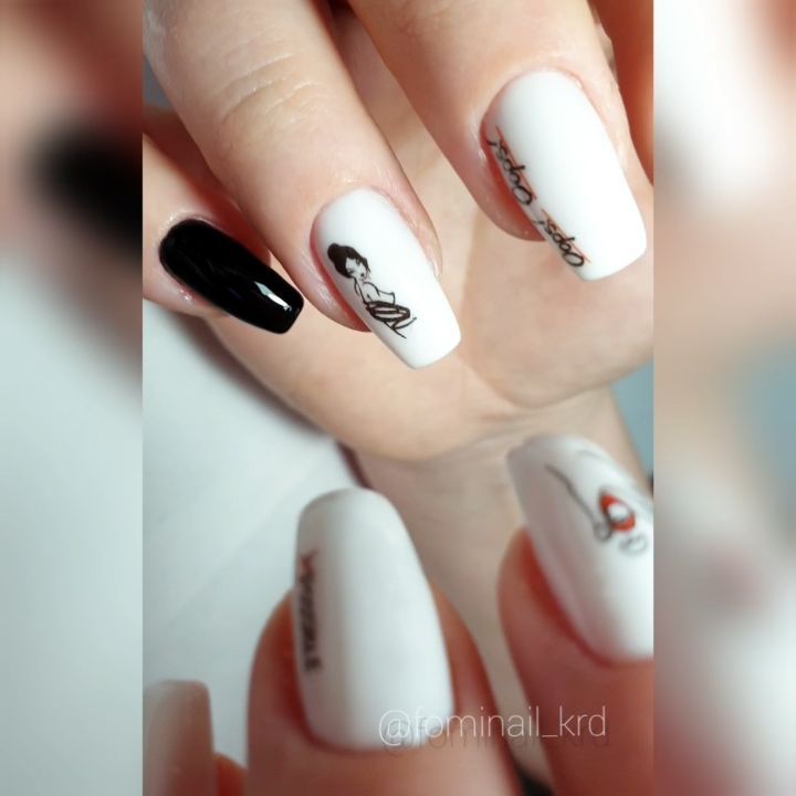 beauty_bar_by_nadi в LOOKY. #fominail_krd,#ногтитлюстенхабль,#тлюстенхабль,#комбиманикюр,#красивыеногти,#подкутикулу,#мамочкивдекрете,#мамавдекрете. Черно-белый с телочк...