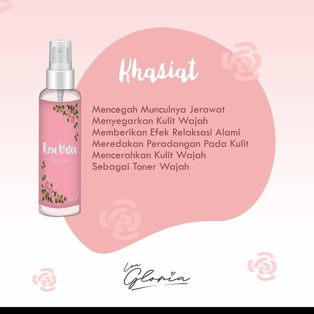 Rose water by lea gloria
Ready varian Rose Water - mencerahkan wajah
- menghilangkan jerawat
- mengempeskan jerawat
- menyegarkan wajah
- setelah rutin pakai ini, jerawat susah balik lagi

cara pemakaian :
- bisa langsung di spray ke wajah (DALAM KEADAAN BERSIH YA) - campuran masker (pengganti rose water atau air biasa) 
product ini dapat bertahan 3-4 bulan setelah pembelian

#lfl #likeforlike #likeforfollow #skincare #skincareroutine #byleagloria