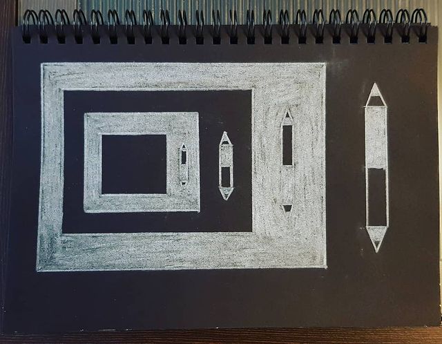 marykot27 в LOOKY. #рекурсия,#минимализм,#recursion,#minimalism,#blacksketchbook,#blackpaper,#whitepencil. #рекурсия #минимализ...