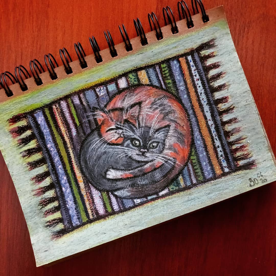 callileo75 in LOOKY. #маслянаяпастель,#oilpastel,#leo75рисует,#33котаleo. Ещё про котиков и лю...