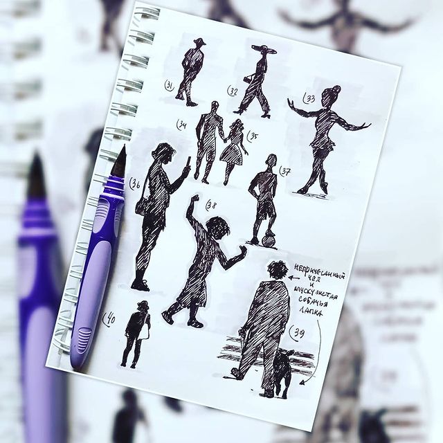 callileo75 в LOOKY. #100people_wdm_2,#wedrawmoscow,#100человек10дней,#leo75рисует,#рисуюлюдей,#fountainpen,#перьеваяручка. 40/100 Рисование в р...