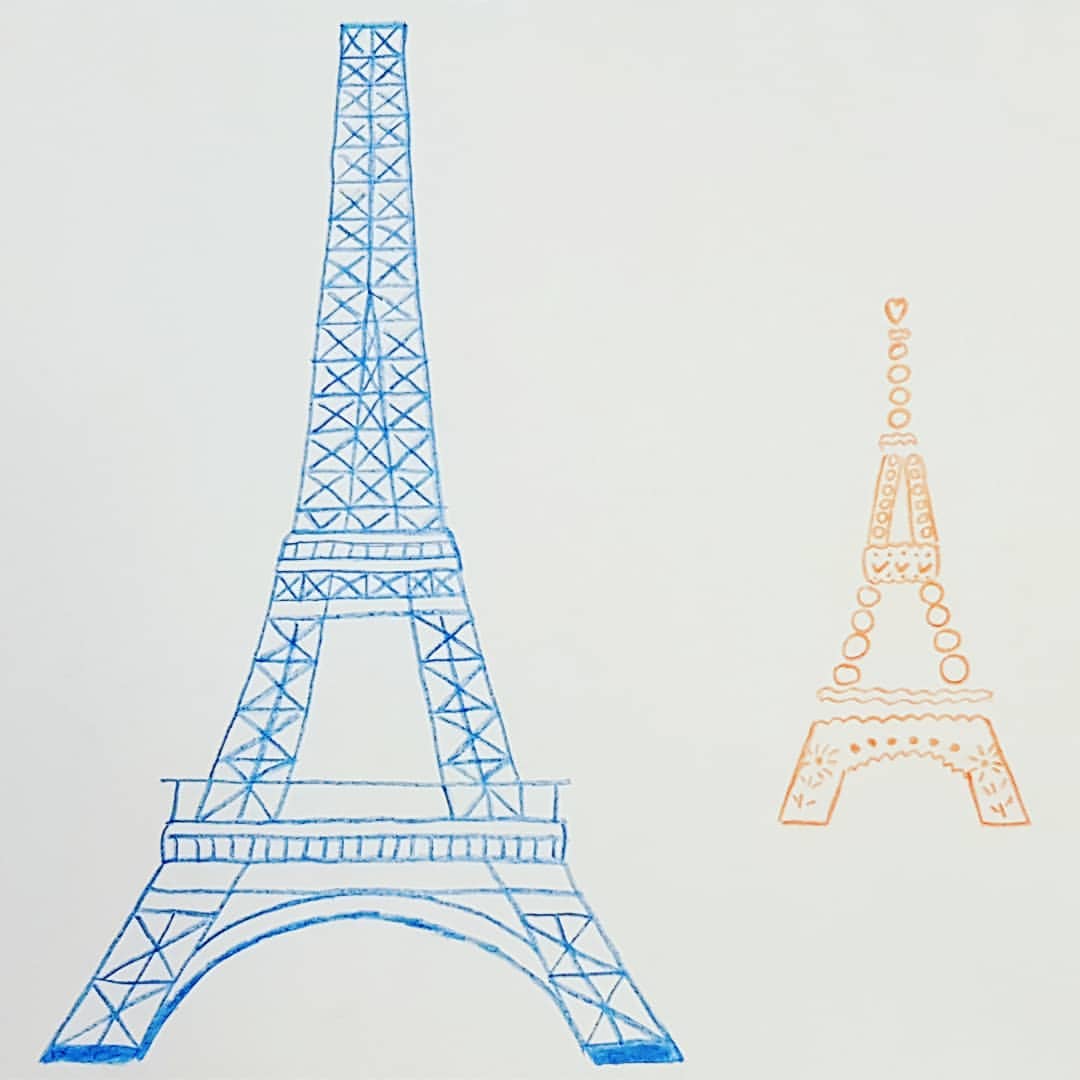 marykot27 в LOOKY — #pencilsketch #eiffeltower #эйфелевабашня #красносинийкаранд
