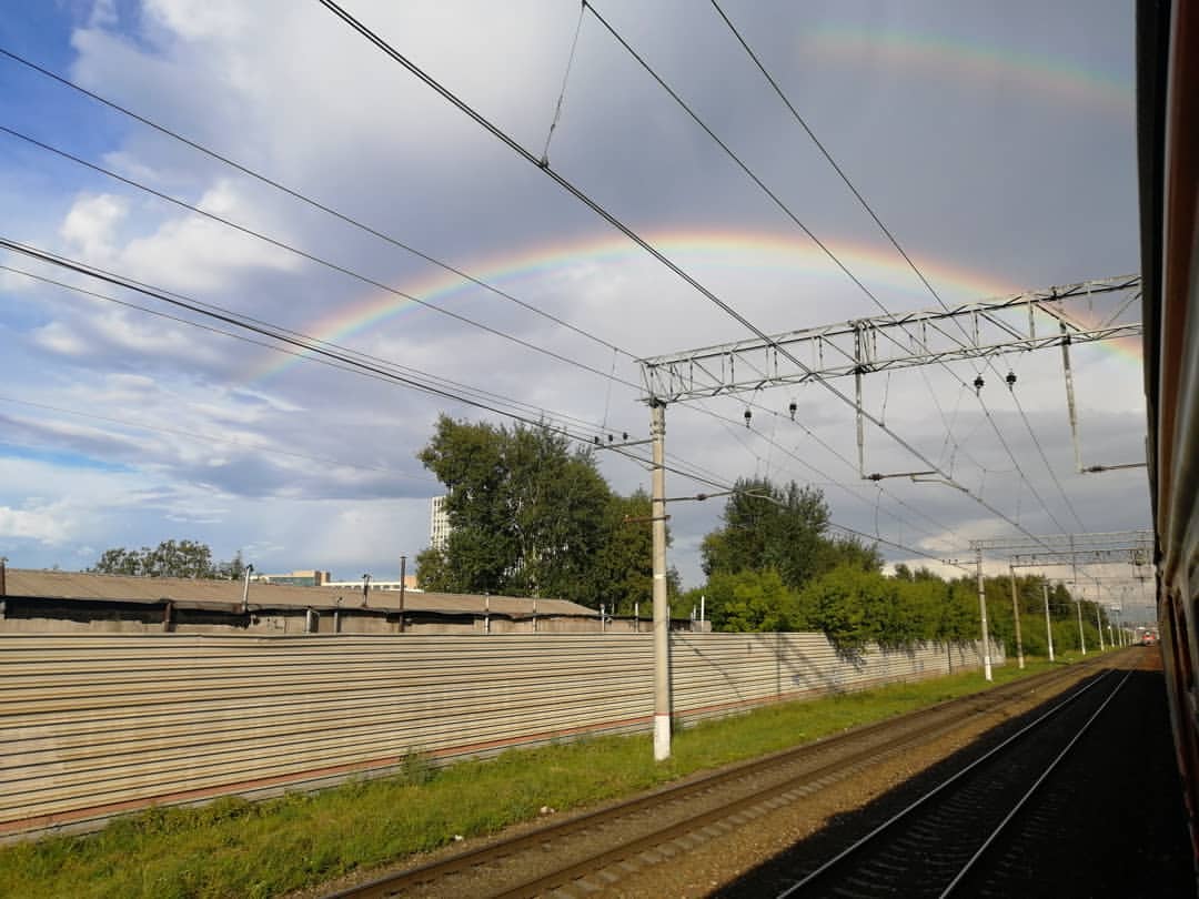 missispuma в LOOKY — 😍🌈 #радуга #жд #вечер #Выхино #Москва