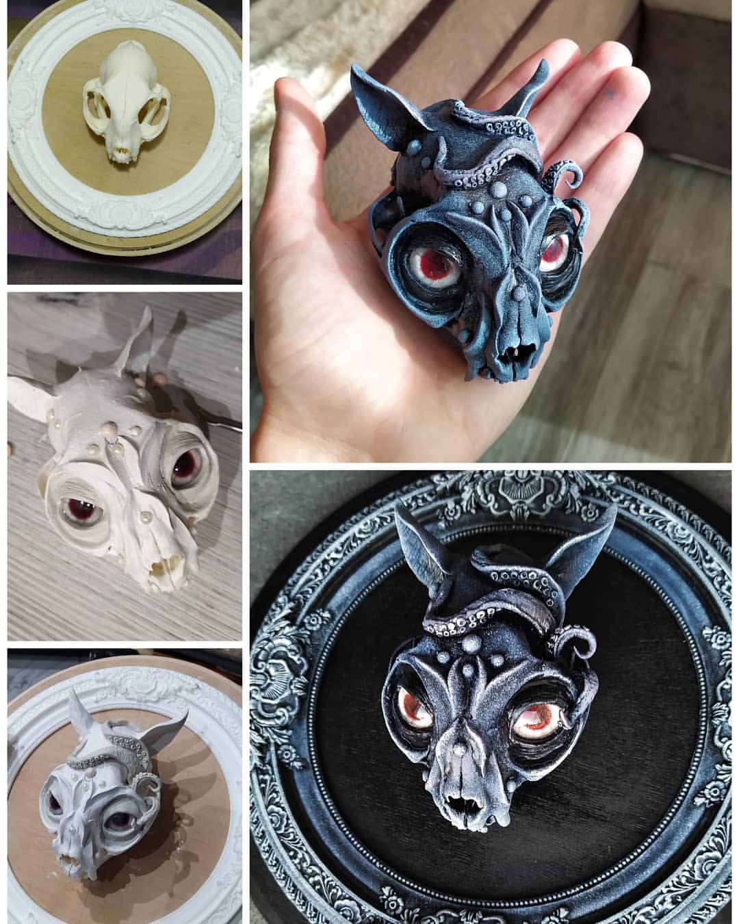 oleg_lll_ в LOOKY — Вот и этапы создания кота) #art #artist #skeleton ##skull #s