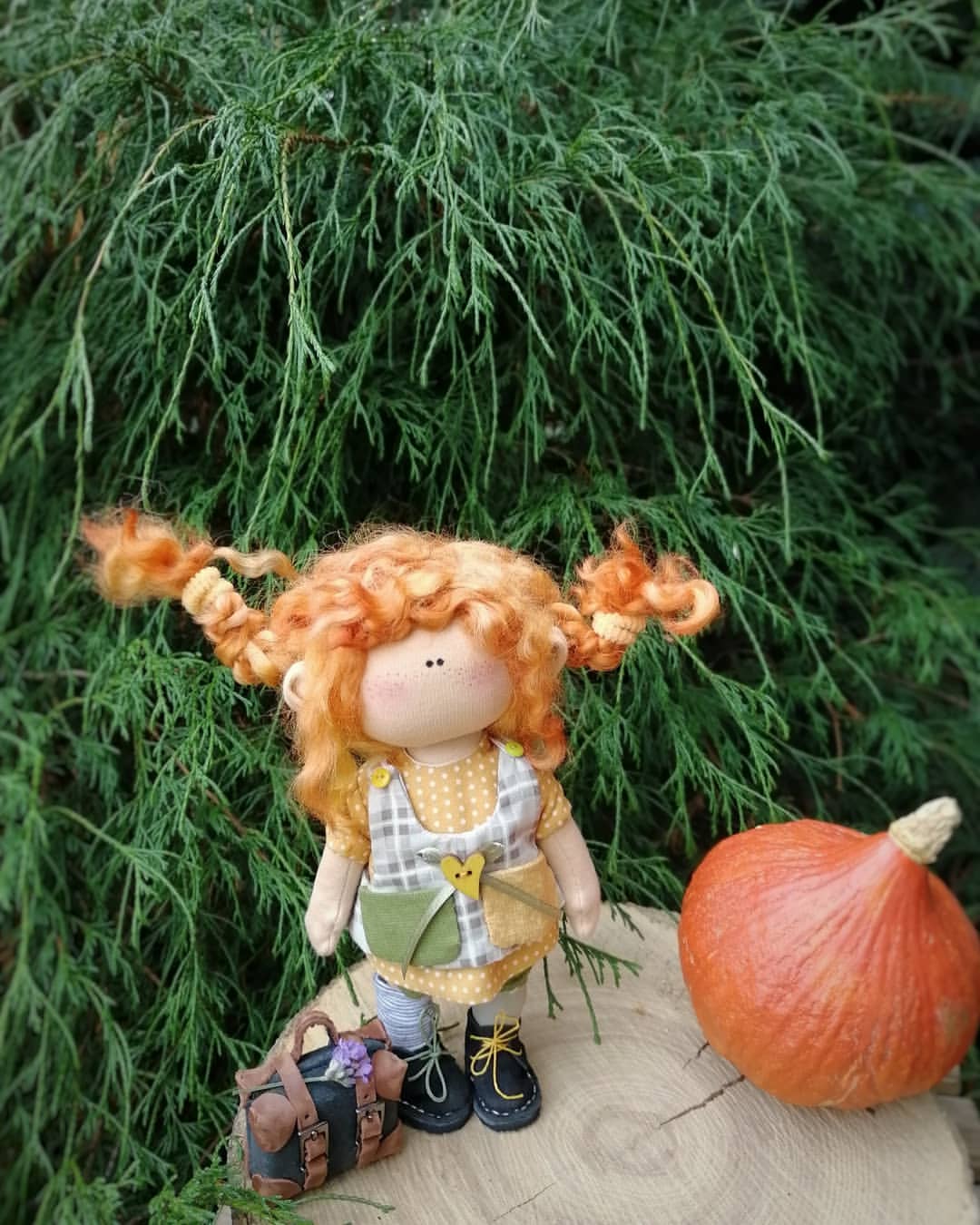 handmade_elena39 в LOOKY — Пеппи длинный чулок🧡🧡🧡))) #хобби  #куклыручнойработы #пеп