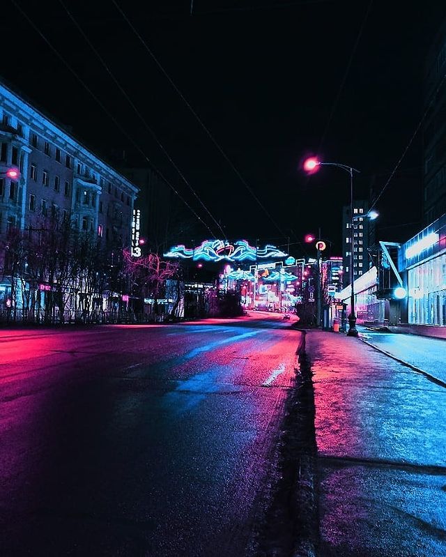 venian51 в LOOKY. #Murmansk,#Cyberpunk,#filter,#Xiaomi,#RedmiNote8Pro,#street,#night,#light,#neon,#darkness,#dark,#cars,#road,#buildings,#blue,#pink,#red,#madeonredminote8pro,#madeonredmi,#Мурманск,#киберпанк,#ночь,#улица,#неон,#дорога,#темнота. #Murmansk in #Cyberp...