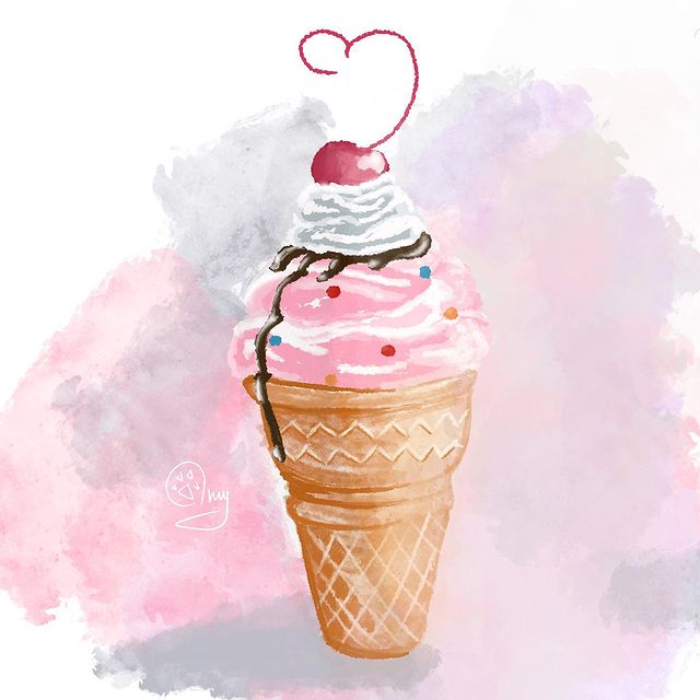 amy_yamy_ly в LOOKY. #мороженое#вишенка#десерт#рисуюкакмогу🎨,#рисуюкакумею#акварельныйрисунок,#нелюблюакварель,#опытсакварелью. #мороженое#вишенка#д...