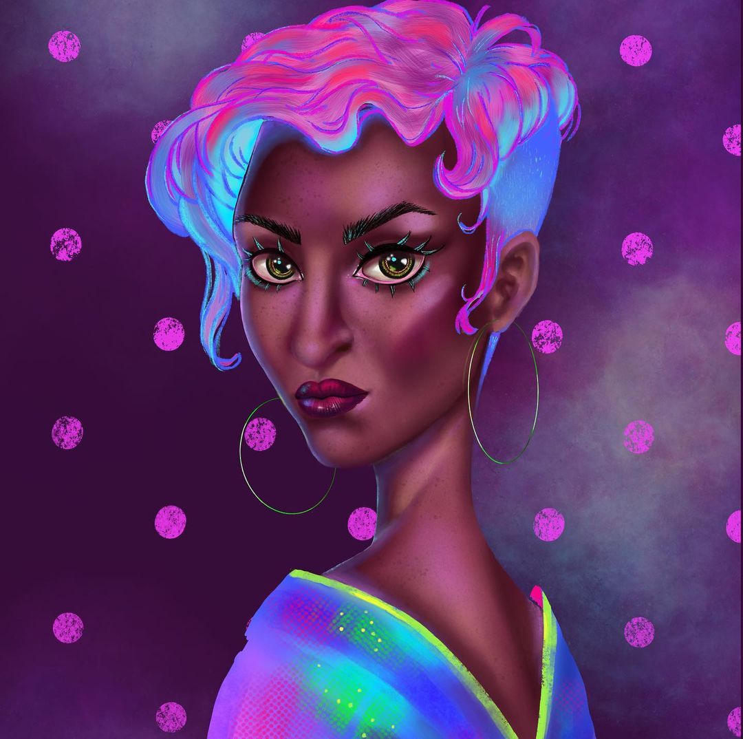 callileo75 in LOOKY. #leo75_дидж,#рисуювprocreate. Неоновая злюка по ур...