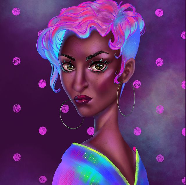 callileo75 в LOOKY. #leo75_дидж,#рисуювprocreate. Неоновая злюка по ур...