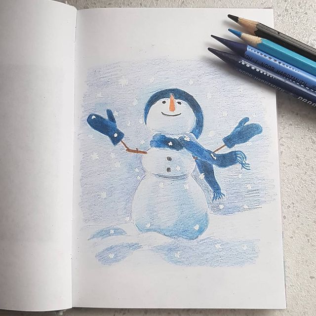 draw_attempts в LOOKY. #скетч_адвент_dreamanddraw,#мечтай_и_рисуй. Много оттенков синег...
