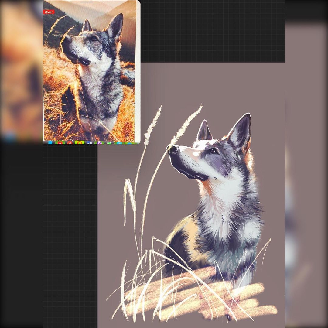 callileo75 in LOOKY. #рисуювprocreate,#leo75рисует,#leo75_дидж,#markerschool,#markerschool_webinar. Романтичный собаково...