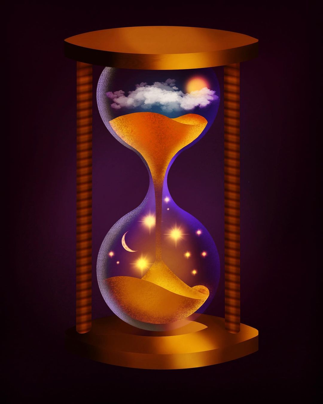 callileo75 in LOOKY. #Hourglass,#рисуювprocreate,#leo75рисует,#leo75_дидж,#tatyworks. Песочные часы #Hourg...