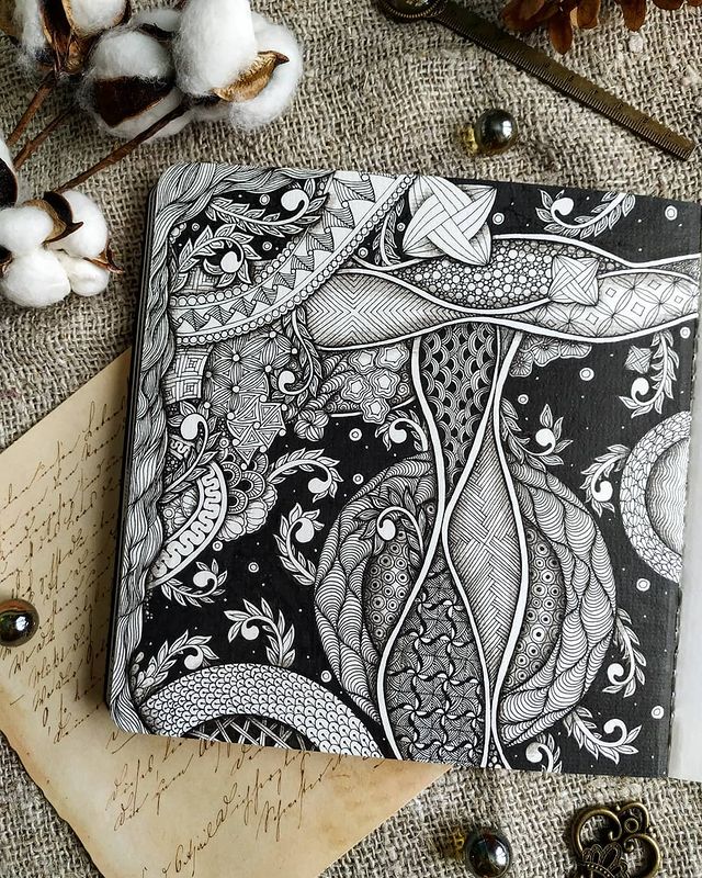 filatoffz_art в LOOKY. #zenart,#zen,#zentangle. Продолжаю зен-книгу ...