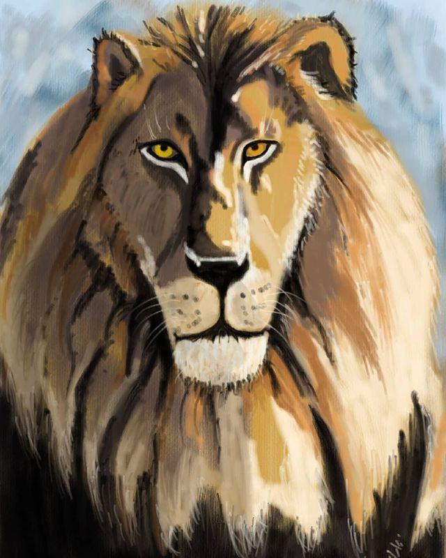 artist_inspirer в LOOKY. #sketchbookautodesk,#art,#artist,#sketch,#рисунок,#цифровойрисунок,#digital. Digital лев. Имитаци...