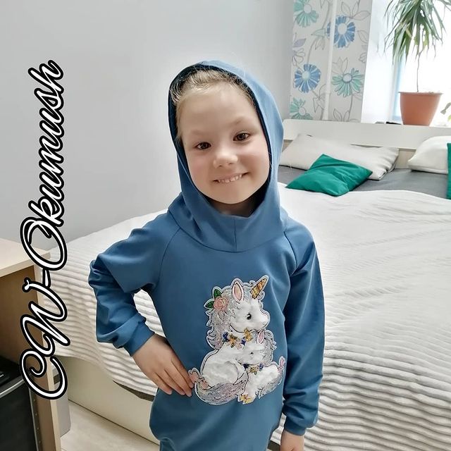 cw_okumus в LOOKY. #худи,#футер,#люблюшить,#шьюсама,#шьюдетям,#трикотаж,#единорог. Костюм для младшей д...