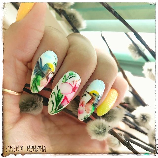 evgenia_nynkina в LOOKY. #нувотисебекрасотусделала,#дизайногтей,#росписьногтей,#акварель,#курспоакварелиyuliya_artnail. #нувотисебекрасотусд...