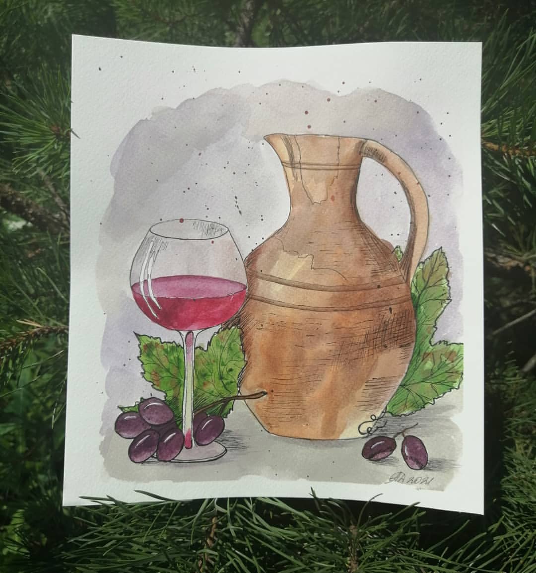 anna_m_handmade в LOOKY — Ура, я успела порисовать и закончить 3 урок по марафону АртГ