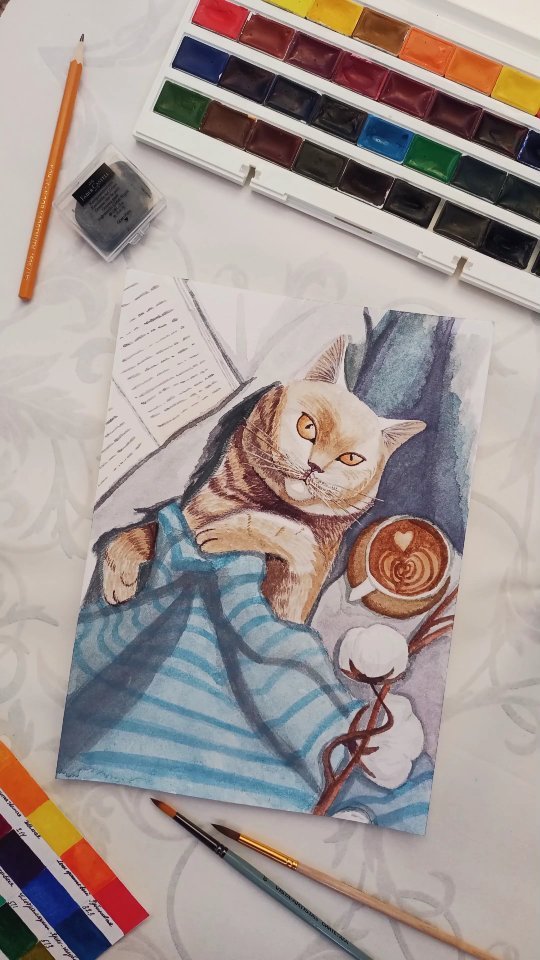Evga_ArtLife ☕🖌️🎨 в LOOKY. #artlife,#animalsillustration,#watercolorart,#акварель,#reelart,#ilustrators,#aquarell,#art,#творчество,#покажипервыйарт. СКОРО БУДЕТ ЕЩЁ БОЛЬ...