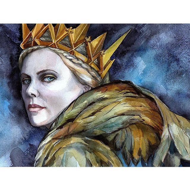 natashushkevich в LOOKY. #artmarathon_fairytales,#artmarathon_fairytales_2,#watercolorportrait,#watercolorart,##портретакварелью,#скетчбук,#артмарафон,#яхудожник,#яхудожникятаквижу,#люблюрисовать. Тëмная королева Раве...