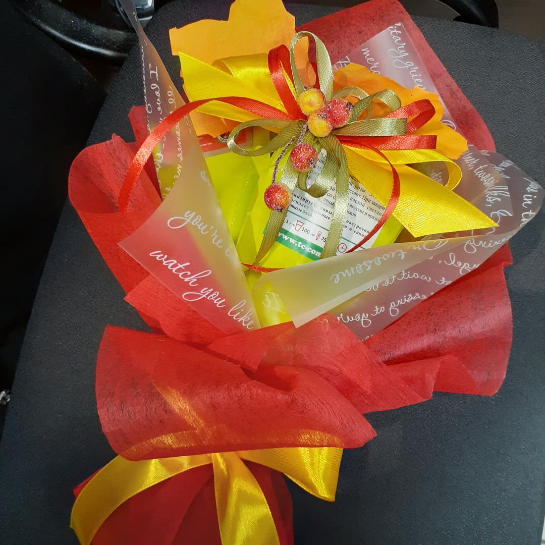 gduplishcheva в LOOKY. #отделчаяикофе,#ТЦРайон,#попова70д,#подаркивналичиииназаказ,#🎁💐🎉☕,#докучаево,#деньзнаний,#чайкофе,#подаркичайкофе,#. Букет из элитных сор...