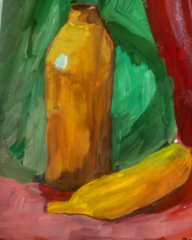 art_soyka_ в LOOKY. #art,#gouache,#nature,#banana,#composition,#color,#draw,#drawing,#натюрморт,#рисунок,#гуашь. #art #gouache #natur...