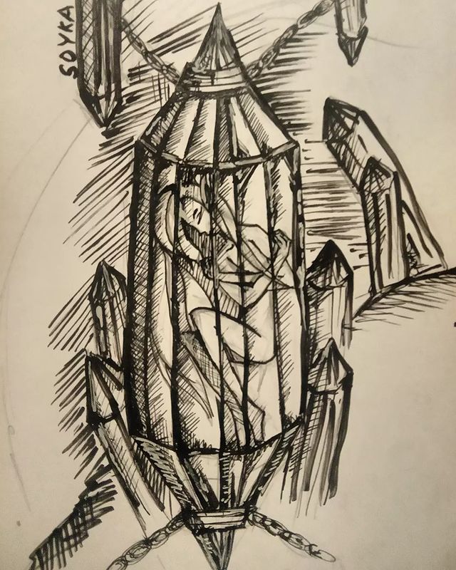 art_soyka_ в LOOKY. #inktober,#inktober2021,#inktoberbest,#drawing,#sketch,#sketchbook,#liner,#graphicart,#art,#draw,#cristal. Тададада!...
Наступи...