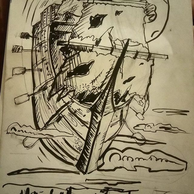 art_soyka_ в LOOKY. #inktober,#inktoberbest,#inktoberbest,#art,#sketchbook,#sketch,#liner,#sheep,#sea,#draw,#drawing. Третий день @inktobe...