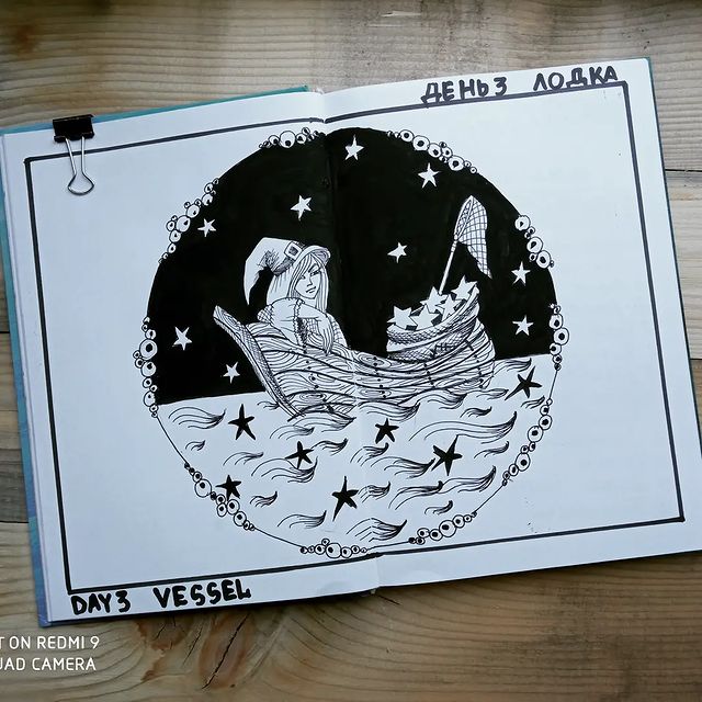 mana_tyata в LOOKY. #inktoberrussia2021,#inktober,#inktober21,#inktoberwessel,#wessel,#лодка,#inktober2021day3. День 3. Лодка. Day 3...