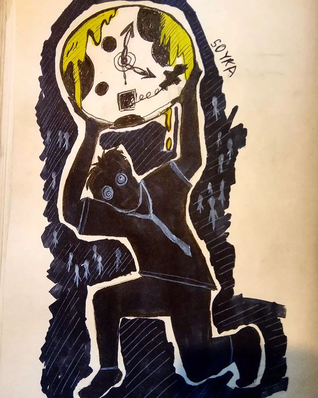 art_soyka_ в LOOKY. #inktober,#inktober2021,#9_pressure,#inktoberbest,#artwork,#art,#sketchbook,#sketch,#time,#pressure,#,#drawing,#рисунок,#инктобер,#скетчинг,#скетч,#скетчбук,#давление,#время. @inktober , день 9, ...