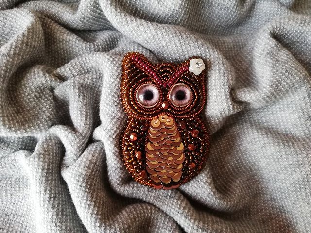 kalena2088 в LOOKY. #брошиизбисера,#handmade,#handmadebrooches. Совушка-красавица
#б...
