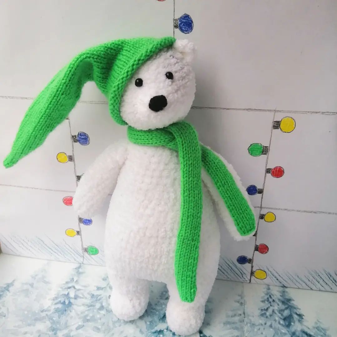 lara.knit27 в LOOKY. #снаступающим🎄,#скороновыйгод,#вязаниеспицами,#вязаниекрючком,#вязаныймишка,#мишкатедди,#мишкакрючком,#мишкакокакола,#cocacola,#мягкаяигрушка,#вяжемвместе. Красавчик Полярный М...