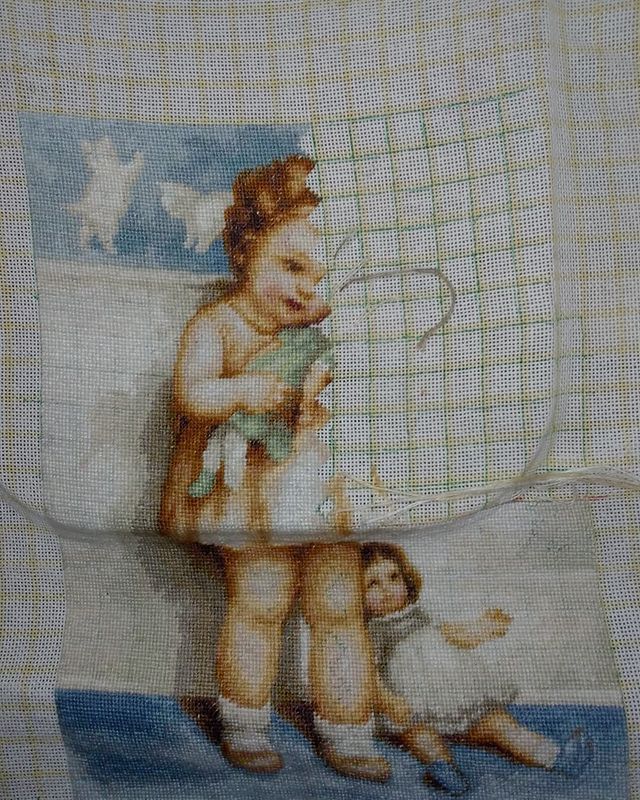 veratroshkova в LOOKY. #вышиваютнетолькобабушки,#лука-с#lucas,#crossstitch,#crossstitcher. 8финиш девочка с кук...