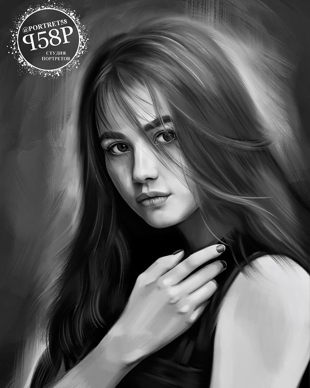 portret58 в LOOKY. . ⬛️Чёрно-белое Масло◻...