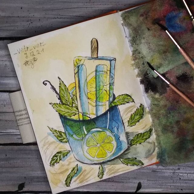_n_vetr_ в LOOKY. #dari_art,#sketch,#summer,#лето,#скетч,#арт,#art,#artwork. По лету не скучаю, а...