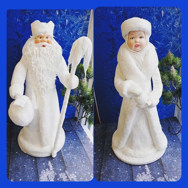 yulya_magicvata в LOOKY. #ватныеистории,#дедморозизваты,#дедмороз,#снегурочкаизваты,#снегурочка,#игрушкаручнойработы,#cottontoys,#dekor,#игрушканаелку,#новыйгод2022,#doll,#instalike,#instagood,#секталюбителейновогоднихигрушек,#ретроигрушка. Новогодняя пара ждут...