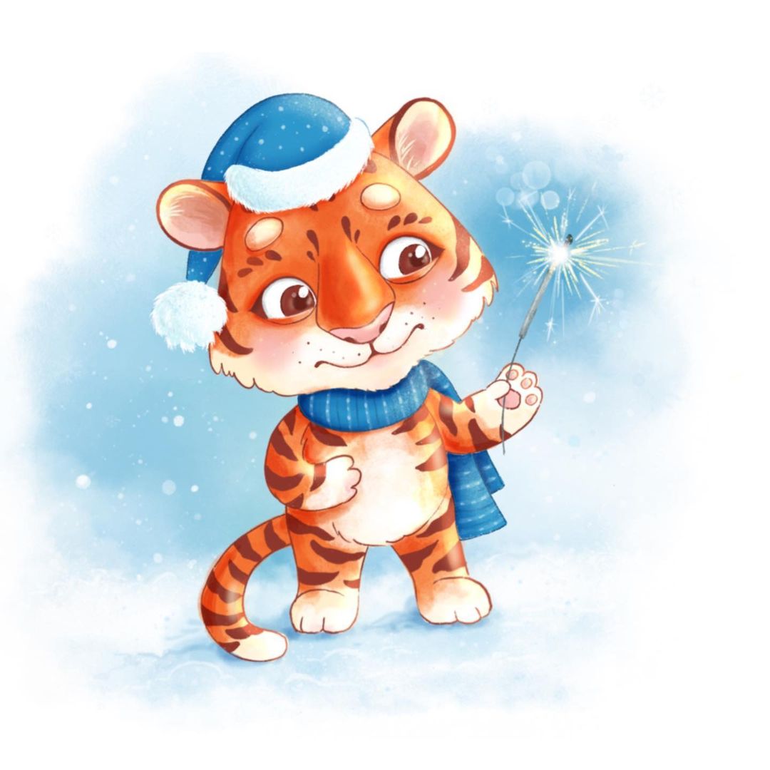 maya_ivart в LOOKY — Новогодний тигрёнок спешит поздравить вас с Рождеством и нас